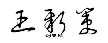 曾慶福王新策草書個性簽名怎么寫