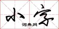 朱錫榮小字草書怎么寫