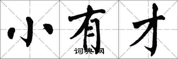 翁闓運小有才楷書怎么寫