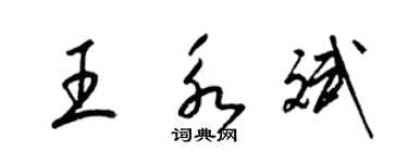 梁錦英王永斌草書個性簽名怎么寫