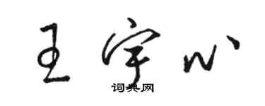 駱恆光王宇心草書個性簽名怎么寫