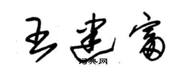 朱錫榮王建富草書個性簽名怎么寫