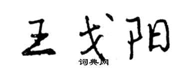曾慶福王戈陽行書個性簽名怎么寫