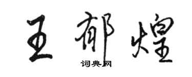 駱恆光王郁煌行書個性簽名怎么寫