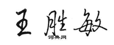 駱恆光王勝敏行書個性簽名怎么寫