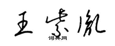 梁錦英王紫胤草書個性簽名怎么寫