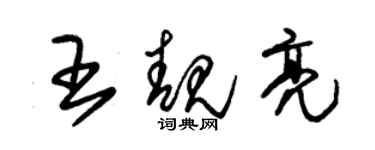 朱錫榮王靚亮草書個性簽名怎么寫