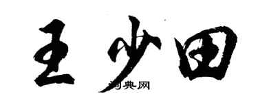 胡問遂王少田行書個性簽名怎么寫