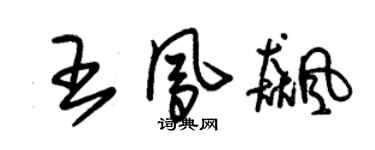 朱錫榮王鳳飈草書個性簽名怎么寫