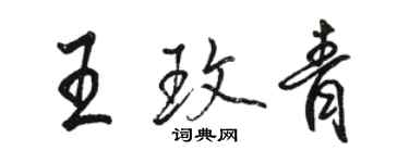 駱恆光王玫青行書個性簽名怎么寫