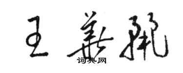 駱恆光王華麗草書個性簽名怎么寫