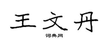袁強王文丹楷書個性簽名怎么寫