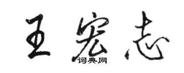 駱恆光王宏志行書個性簽名怎么寫
