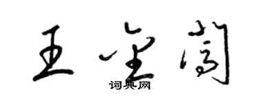 梁錦英王金闖草書個性簽名怎么寫