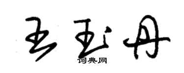 朱錫榮王玉丹草書個性簽名怎么寫