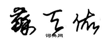 朱錫榮蘇天佑草書個性簽名怎么寫