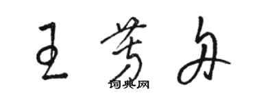 駱恆光王芳舟草書個性簽名怎么寫