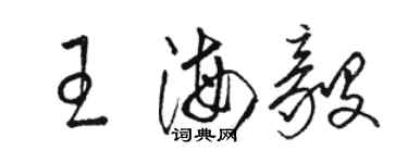 駱恆光王海毅草書個性簽名怎么寫