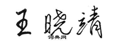 駱恆光王曉靖行書個性簽名怎么寫