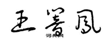 曾慶福王響鳳草書個性簽名怎么寫