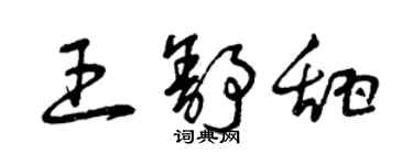 曾慶福王舒甜草書個性簽名怎么寫