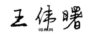 曾慶福王偉曙行書個性簽名怎么寫