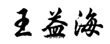 胡問遂王益海行書個性簽名怎么寫