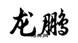 胡問遂龍鵬行書個性簽名怎么寫