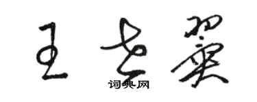 駱恆光王世翼草書個性簽名怎么寫