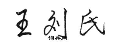 駱恆光王劉氏行書個性簽名怎么寫