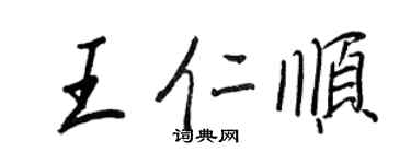 王正良王仁順行書個性簽名怎么寫