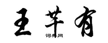 胡問遂王芊有行書個性簽名怎么寫