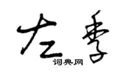 曾慶福左季草書個性簽名怎么寫