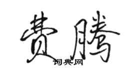 駱恆光費騰行書個性簽名怎么寫