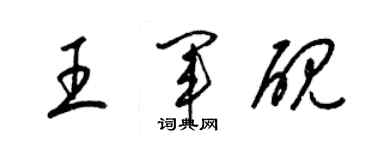 梁錦英王軍硯草書個性簽名怎么寫