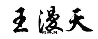 胡問遂王漫天行書個性簽名怎么寫