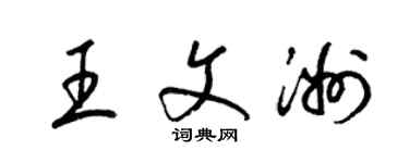 梁錦英王文洲草書個性簽名怎么寫