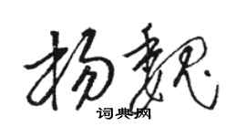 駱恆光楊魏草書個性簽名怎么寫