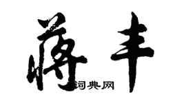 胡問遂蔣豐行書個性簽名怎么寫