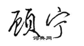 駱恆光顧寧行書個性簽名怎么寫