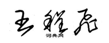 朱錫榮王程飛草書個性簽名怎么寫