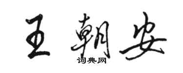 駱恆光王朝安行書個性簽名怎么寫