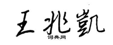 王正良王兆凱行書個性簽名怎么寫