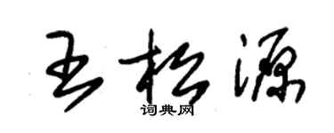 朱錫榮王松源草書個性簽名怎么寫