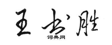 駱恆光王書勝行書個性簽名怎么寫
