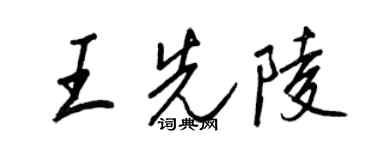王正良王先陵行書個性簽名怎么寫