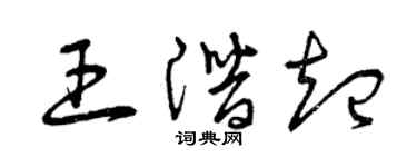 曾慶福王潛起草書個性簽名怎么寫