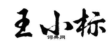 胡問遂王小標行書個性簽名怎么寫