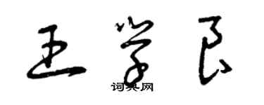 曾慶福王學良草書個性簽名怎么寫