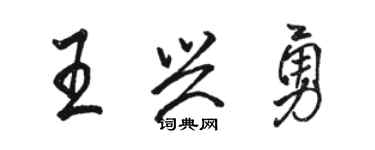 駱恆光王興勇行書個性簽名怎么寫